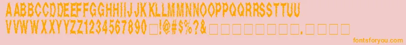 DeadAlive Font – Orange Fonts on Pink Background