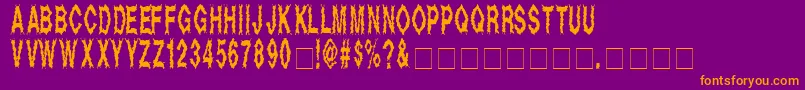 DeadAlive Font – Orange Fonts on Purple Background