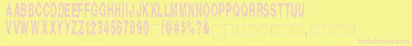 DeadAlive Font – Pink Fonts on Yellow Background