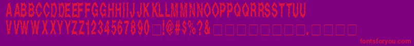 Шрифт DeadAlive – красные шрифты на фиолетовом фоне