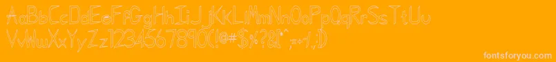 GregorianKk Font – Pink Fonts on Orange Background