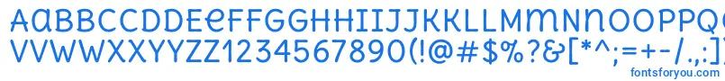 DeliusunicaseRegular Font – Blue Fonts on White Background