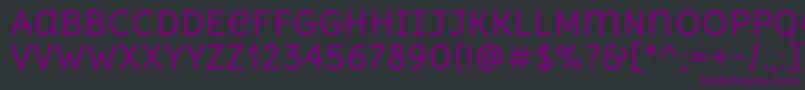 Шрифт DeliusunicaseRegular – фиолетовые шрифты на чёрном фоне