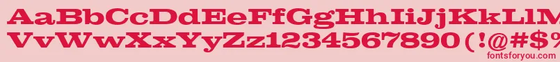 Police ClarendonExtendedРџРѕР»СѓР¶РёСЂРЅС‹Р№ – polices rouges sur fond rose