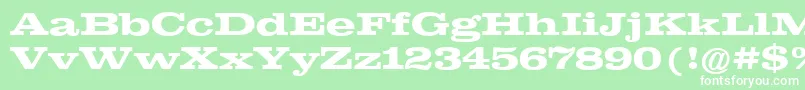 ClarendonExtendedРџРѕР»СѓР¶РёСЂРЅС‹Р№ Font – White Fonts on Green Background
