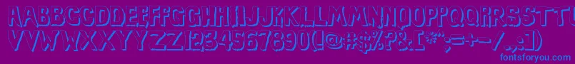 EviloffrankensteinShadow-fontti – siniset fontit violetilla taustalla
