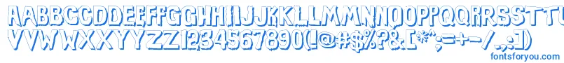 More about EviloffrankensteinShadow Font EviloffrankensteinShadow Font – Blue Fonts on White Background