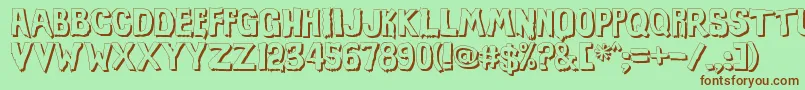 EviloffrankensteinShadow Font – Brown Fonts on Green Background