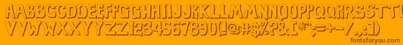 More about EviloffrankensteinShadow Font EviloffrankensteinShadow Font – Brown Fonts on Orange Background
