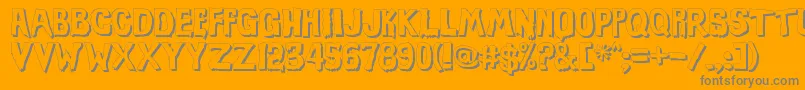 EviloffrankensteinShadow Font – Gray Fonts on Orange Background