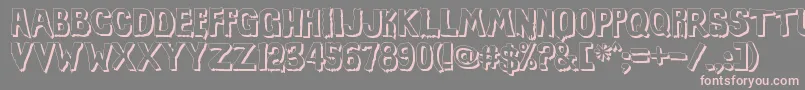 EviloffrankensteinShadow Font – Pink Fonts on Gray Background