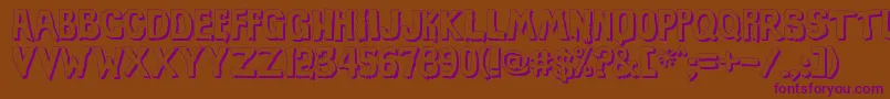 EviloffrankensteinShadow Font – Purple Fonts on Brown Background