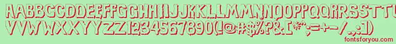EviloffrankensteinShadow Font – Red Fonts on Green Background