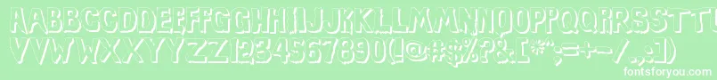 EviloffrankensteinShadow Font – White Fonts on Green Background