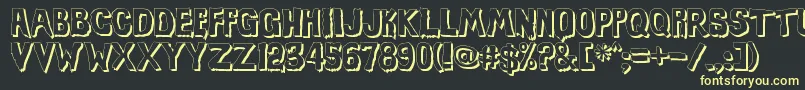 More about EviloffrankensteinShadow Font EviloffrankensteinShadow Font – Yellow Fonts on Black Background