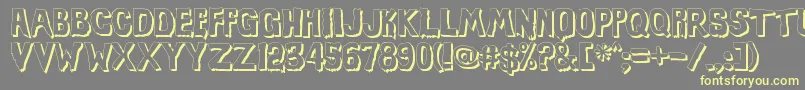 EviloffrankensteinShadow Font – Yellow Fonts on Gray Background