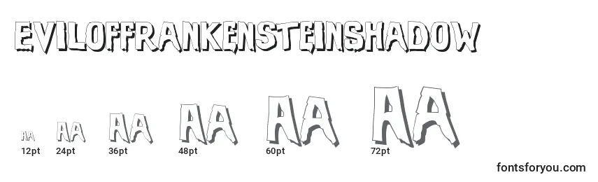 EviloffrankensteinShadow Font Sizes