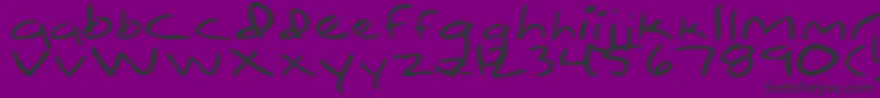 Czcionka Simpleton – czarne czcionki na fioletowym tle