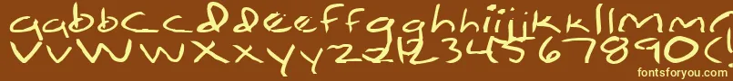 fuente Simpleton – Fuentes Amarillas Sobre Fondo Marrón