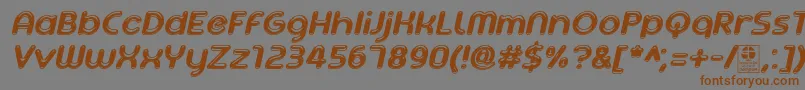 AgetaChubbyItalicDemo Font – Brown Fonts on Gray Background