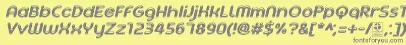 AgetaChubbyItalicDemo Font – Gray Fonts on Yellow Background