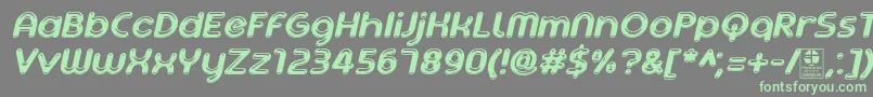 AgetaChubbyItalicDemo Font – Green Fonts on Gray Background