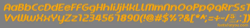 AgetaChubbyItalicDemo Font – Orange Fonts on Gray Background