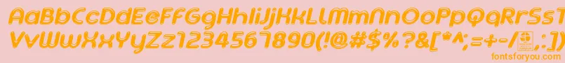 AgetaChubbyItalicDemo Font – Orange Fonts on Pink Background