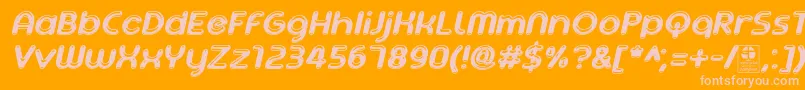 Подробнее о шрифте AgetaChubbyItalicDemo Шрифт AgetaChubbyItalicDemo – розовые шрифты на оранжевом фоне
