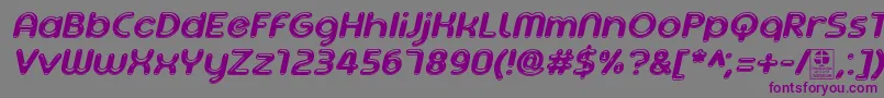 Police AgetaChubbyItalicDemo – polices violettes sur fond gris