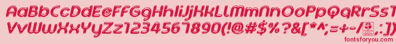 AgetaChubbyItalicDemo Font – Red Fonts on Pink Background