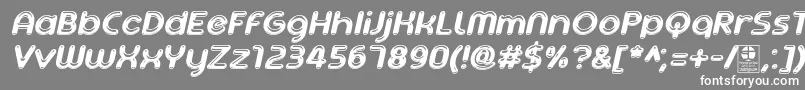 AgetaChubbyItalicDemo Font – White Fonts on Gray Background