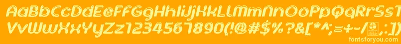fuente AgetaChubbyItalicDemo – Fuentes Amarillas Sobre Fondo Naranja