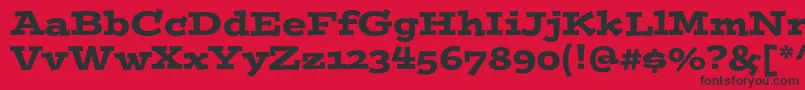 Postinostd Font – Black Fonts on Red Background