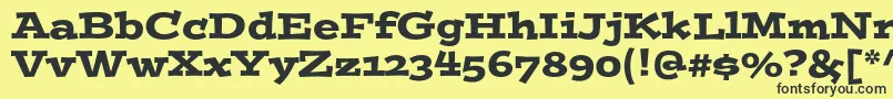 Postinostd Font – Black Fonts on Yellow Background