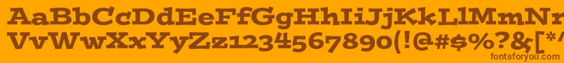 Postinostd Font – Brown Fonts on Orange Background