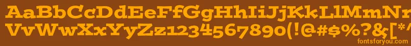 Postinostd Font – Orange Fonts on Brown Background
