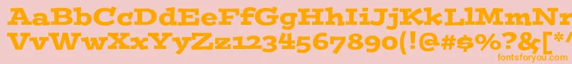 Postinostd Font – Orange Fonts on Pink Background