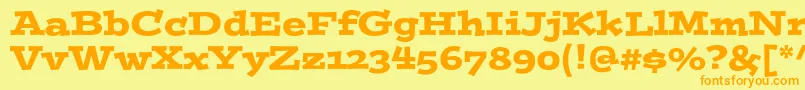 Postinostd Font – Orange Fonts on Yellow Background