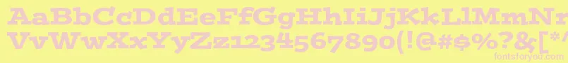 Postinostd Font – Pink Fonts on Yellow Background