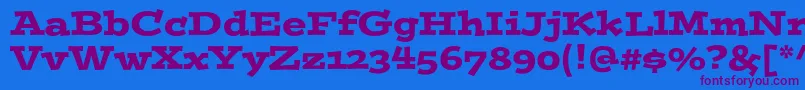 Postinostd Font – Purple Fonts on Blue Background