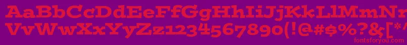 Postinostd Font – Red Fonts on Purple Background