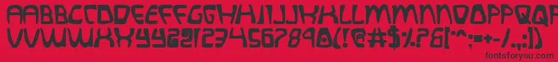 Quatlb Font – Black Fonts on Red Background