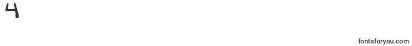 Quatlb-Schriftart – Schriften für die Ziffer 4