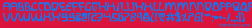 Quatlb Font – Blue Fonts on Red Background