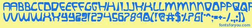 Quatlb Font – Blue Fonts on Yellow Background