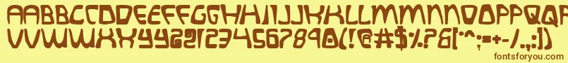 Quatlb Font – Brown Fonts on Yellow Background