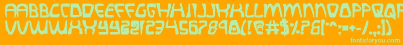 Quatlb Font – Green Fonts on Orange Background