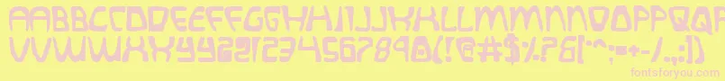 Quatlb Font – Pink Fonts on Yellow Background