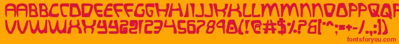 Quatlb Font – Red Fonts on Orange Background